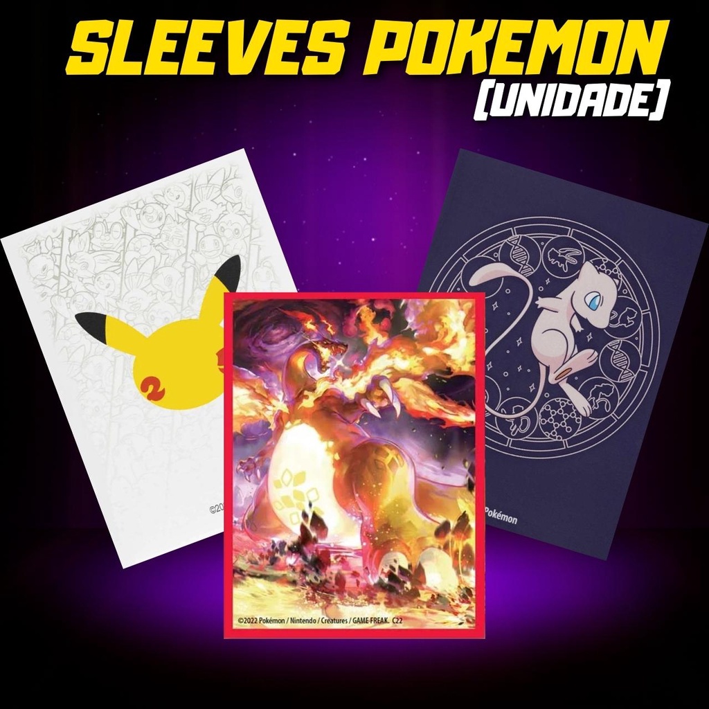 Shields Sleeves Unitários Pokémon Protetor Magic Pokémon 1UN