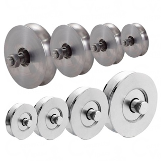 Roldana De Aço Canal U 2.1/2POL - 2POL - 3POL - 4POL  Com Parafuso Ou Pino Profissional em Oferta na Shopee