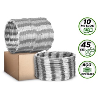 Cerca Concertina Segurança Para Casa Rolo Arame Espiral 10m 30cm