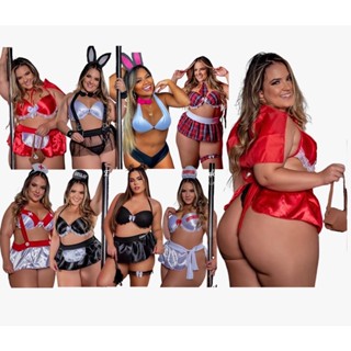 Fantasia Sexy Feminina PlusSize +1 TANGA lingerie com bojo eróticas moda íntima envio imediato tamanho grande