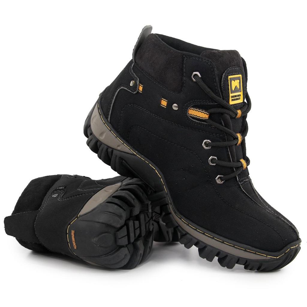 bota coturno adventure caterpillar em lona promocao envio ja