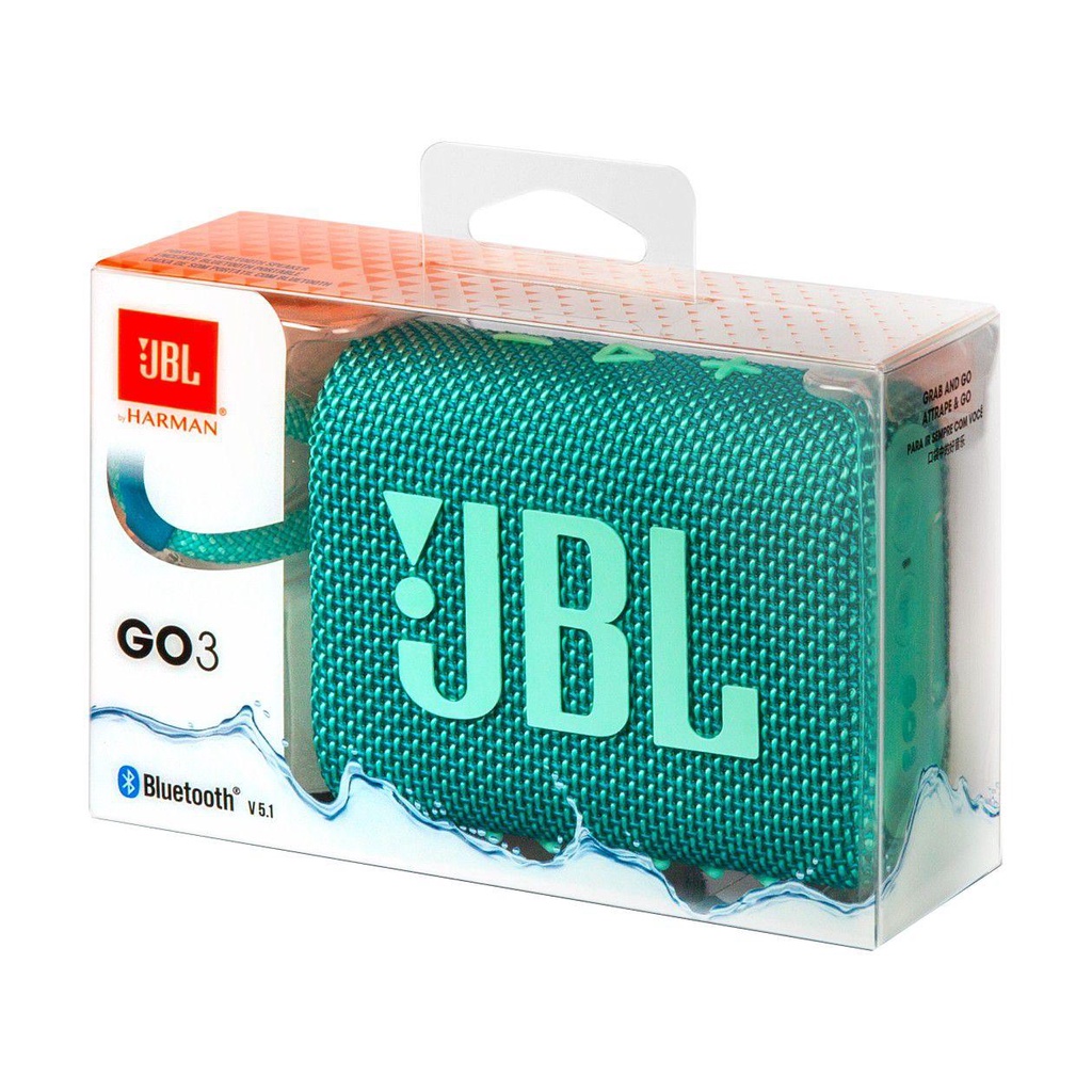 Caixa se som, JBL Go 3 Sem Fio Bluetooth 5.1 À Prova D'água Portátil