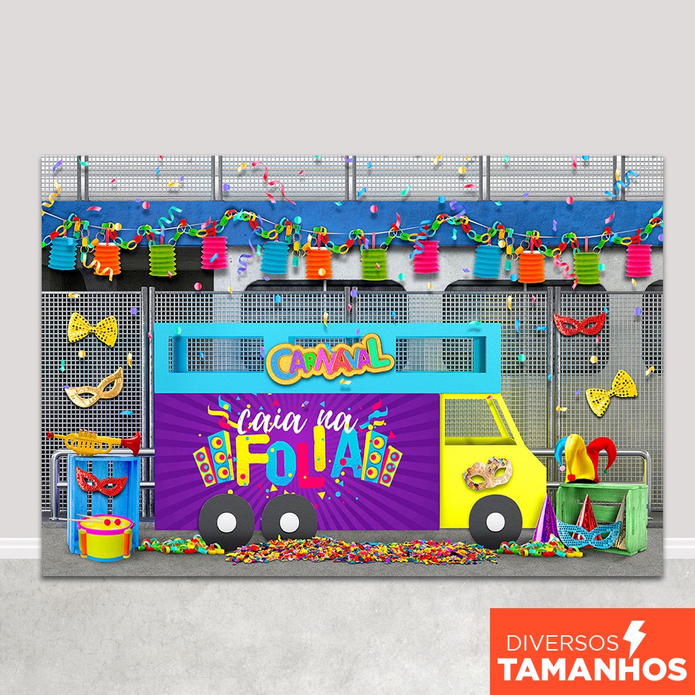 Fundo Fotográfico Carnaval Carro Alegórico Em Tecido CNV-156 em Oferta na Shopee