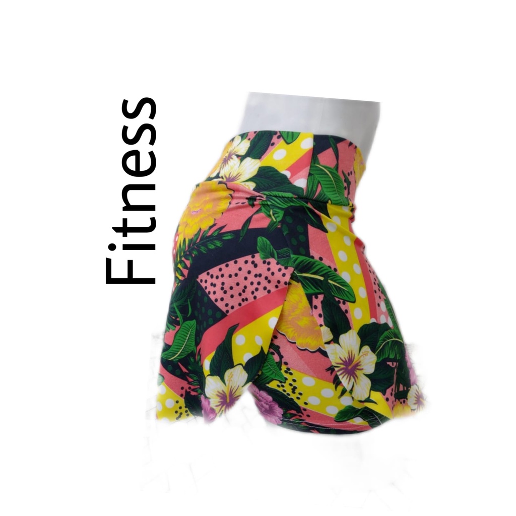 Shorts Saia Feminino Tapa Bumbum Fitness Academia  Estampados