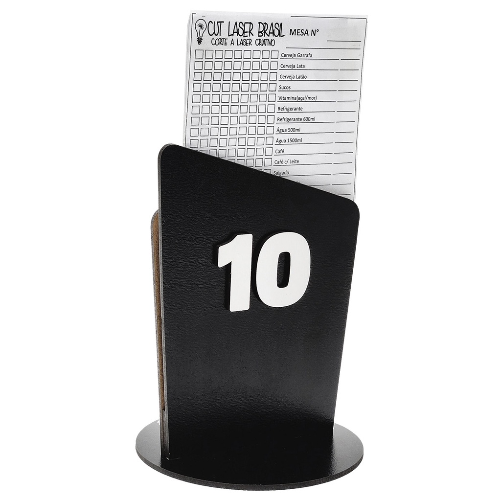 Porta Comandeira kit com 10 unidades controle de consumo clientes