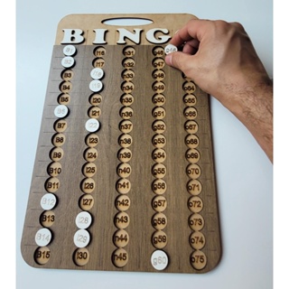 Tabela Placa De Jogo Bingo Em Mdf Amadeirado Decorado Super Funcional em Oferta na Shopee