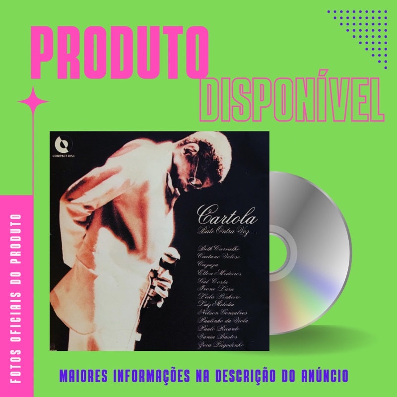 CD CARTOLA - BATE OUTRA VEZ (Gal Costa, Paulo Ricardo, Cazuza, Caetano Veloso, Vânia Bastos, Zeca Pagodinho, Luiz Melodia