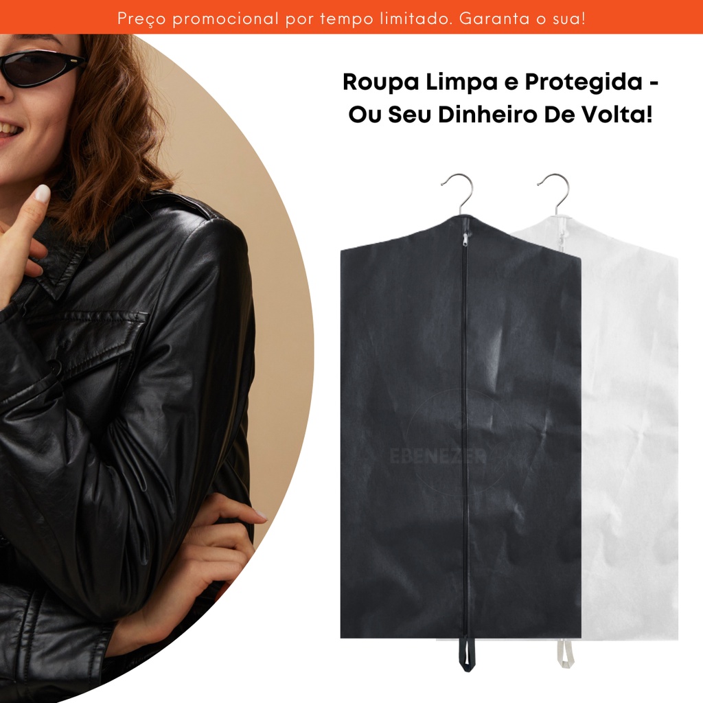 Kit 1,3 e 5 Capa Protetora para Roupas Terno Jaquetas organizador de guarda roupa anti mofo e poeira em Oferta na Shopee