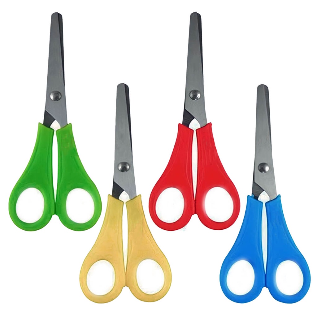 Tesoura Escolar Infantil Colorida 12cm K-033 Cores Sortidas