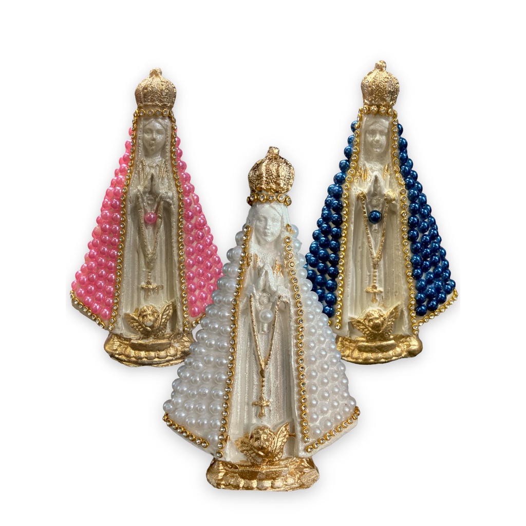 Imagem Nossa Senhora Aparecida Perola 15cm em Oferta na Shopee