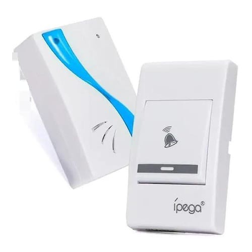 Kit Campainha Residencial Botão Doorbell Sem Fio Alcance 100 Metros