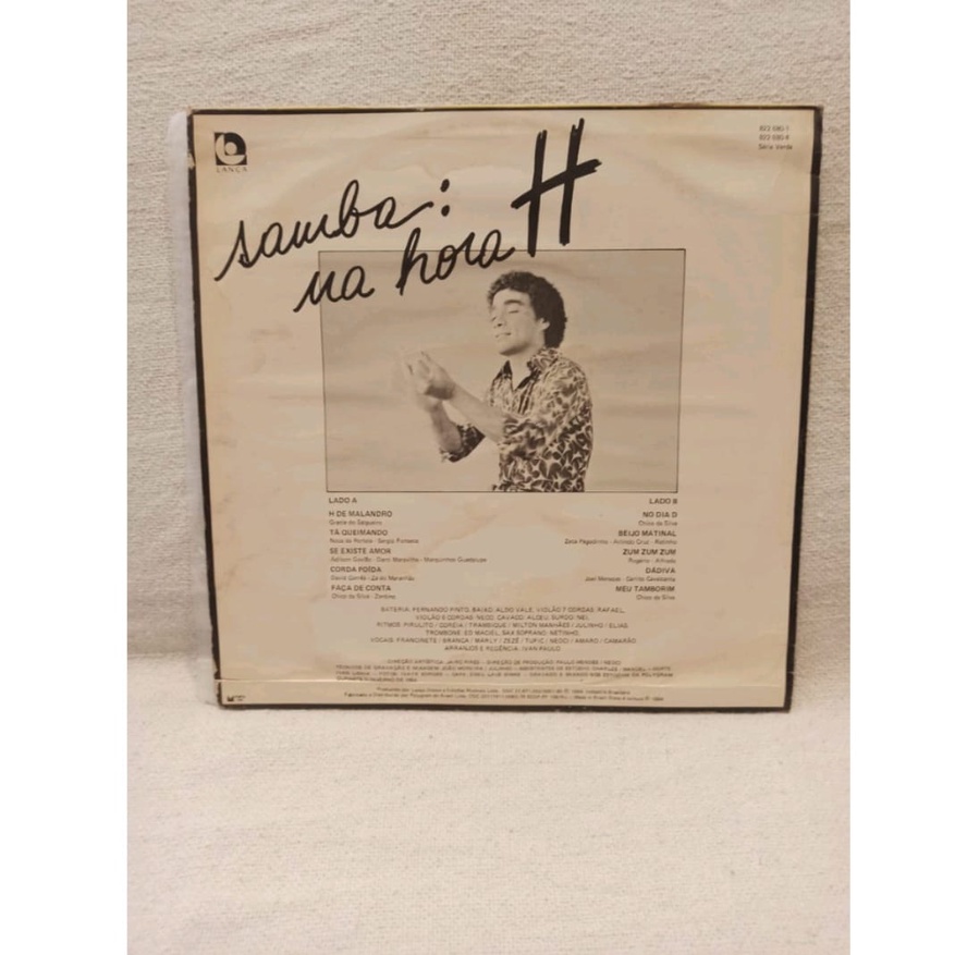 Lp Disco Vinil Chico da Silva - Samba na hora H - 1984