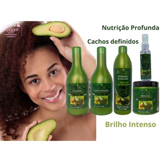 Kit Cachos Óleo De Abacate Maycrene 4x500ml mais Reparador de Pontas 60ml
