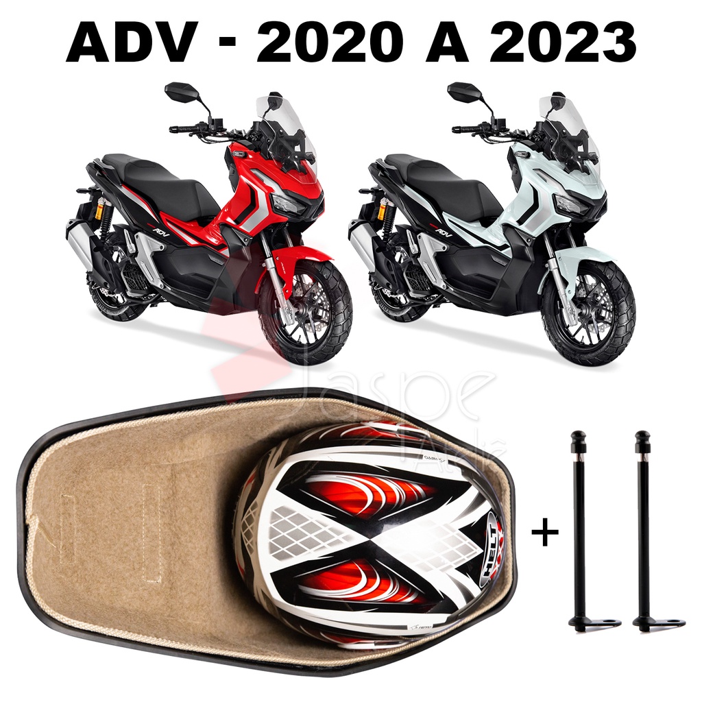 Forração Honda ADV 150 2020 2021 2022 2023 2024 Baú Forro Bege Scooter + 2 Antena