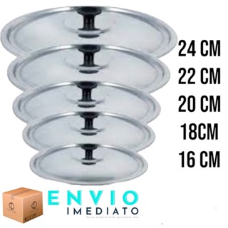 Jogo 5 Tampas Para Panelas De Alumínio Universal padrão N° 16/18/20/22/24 oferta?