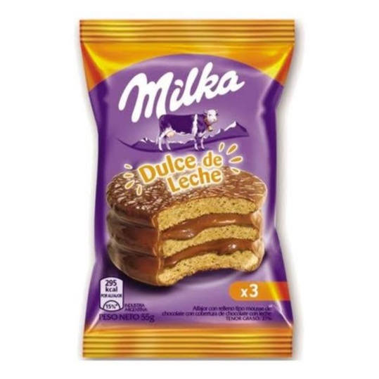 Caixa 6 unidades Alfajores Doce de Leite Milka Importado Argentina