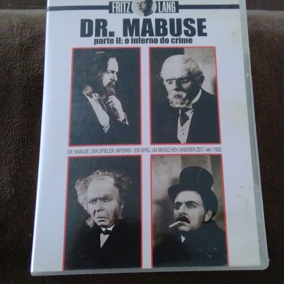Dr. Mabuse - Parte II: O Inferno do Crime, DVD Nacional, Continental, Fritz Lang, Alfred Abel, Expressionismo, Alemanha
