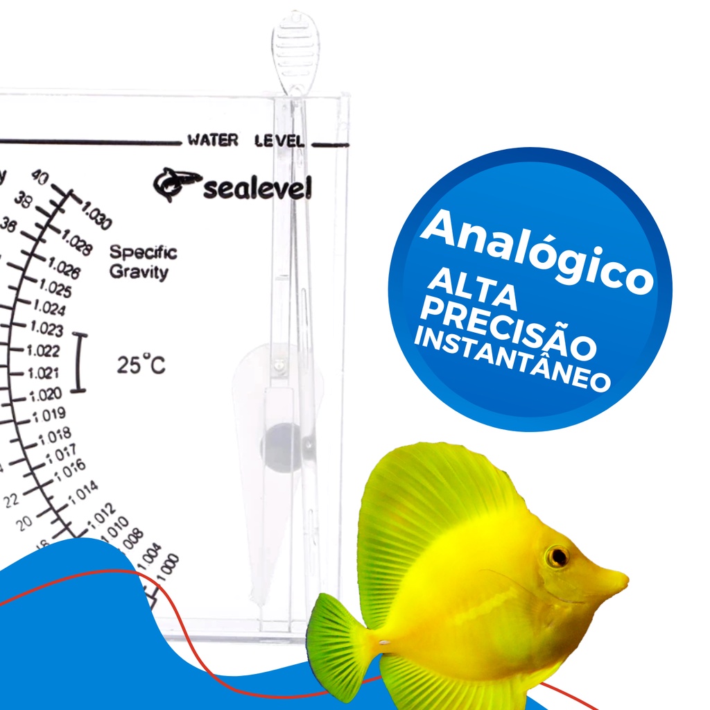 Densimetro aquario marinho medidor de salinidade para aquário - Lançamento - Cód.d5p5