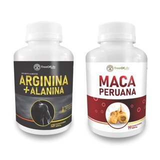 L-Arginina + Alanina 120 Comprimidos 1000mg + Maca 90 Comprimidos 1000mg