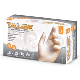 LUVA DE VINIL COM PÓ C/ 100 UN - TALGE