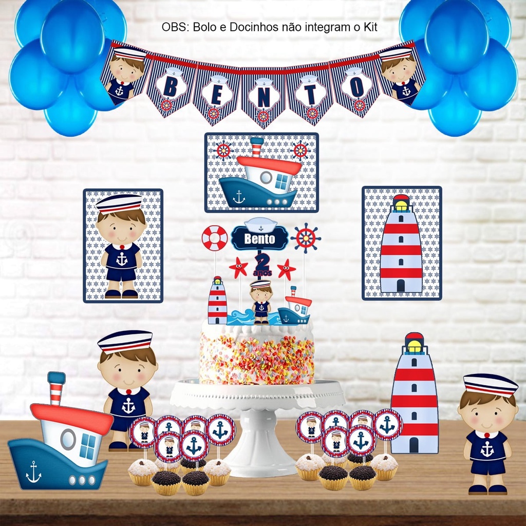 3 Kits festa em casa personalizado, todos os temas