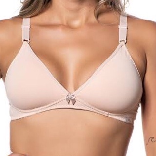 Sutiã Sustentação Sem Bojo Sem Aro Reforçado Camada Dupla Microfibra Poliamida Adulto Soutien Sutian em Oferta na Shopee