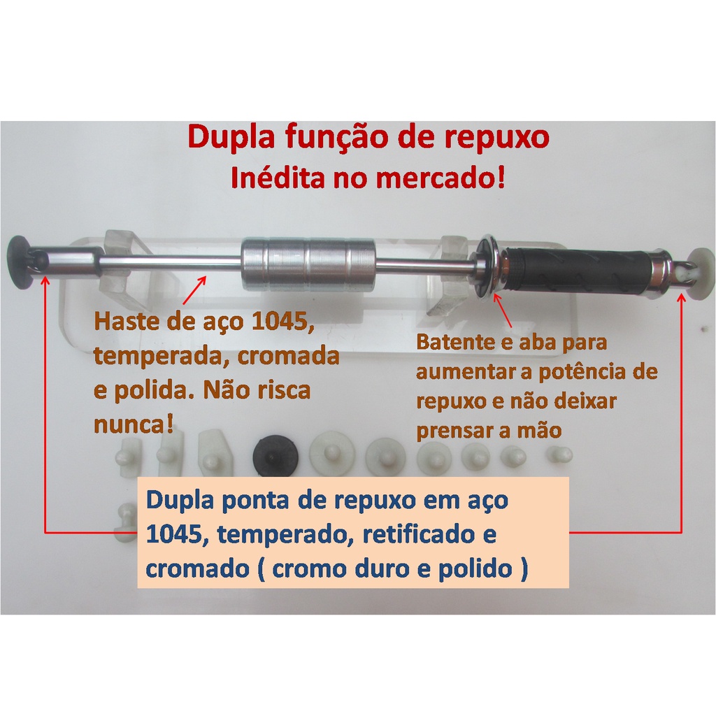 Kit Repuxadeira Top  Duplo modo de repuxo P/Martelinho Ouro + 20 Ventosas