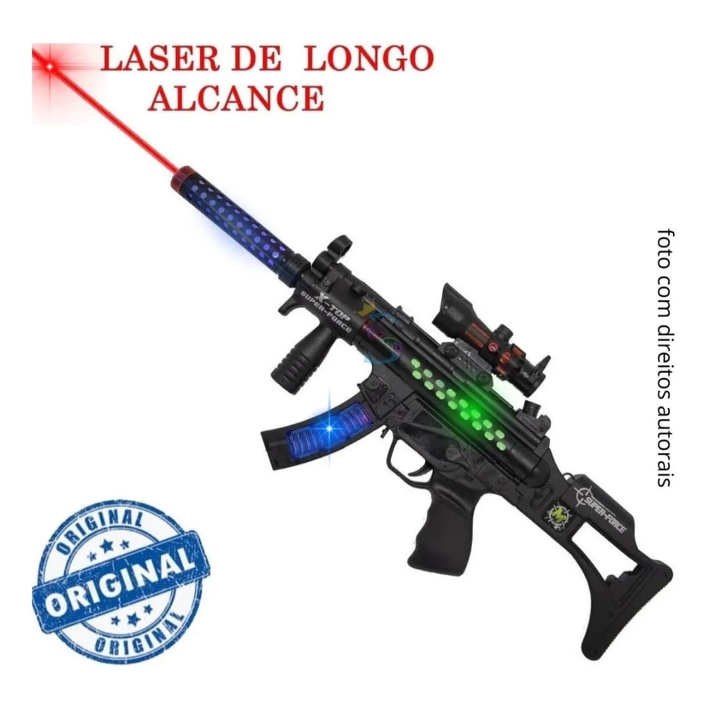 Brinquedo Metralhadora Eletrônica Infantil Militar Som E Luzes Arma Ak47 69  Cm 