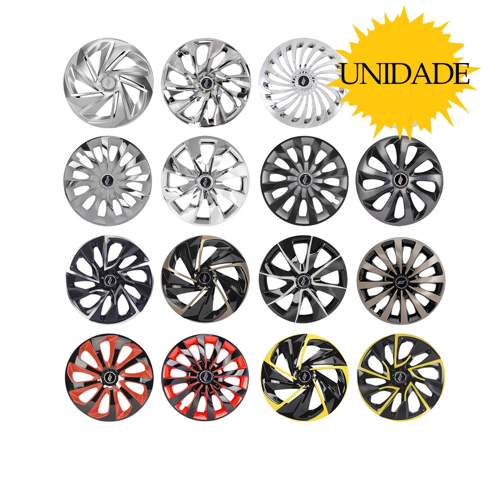 Calota Esportiva UNITÁRIA Universal ARO 15 - R15 - RAIO 15 - RODA 15