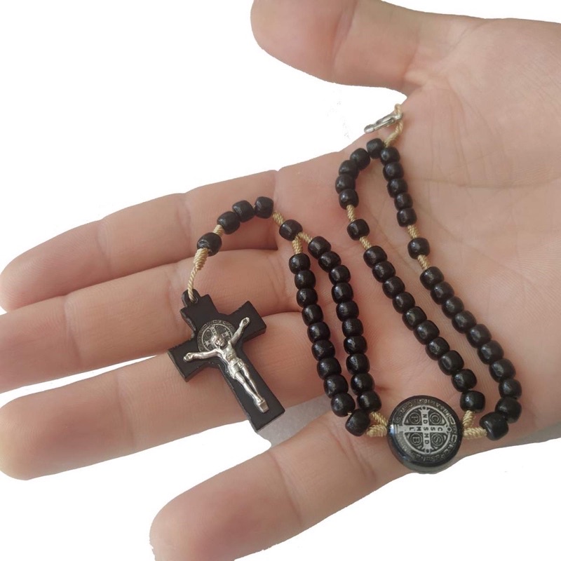 Terço de Pulso Pulseira São Bento Artigo Religioso em Oferta na Shopee