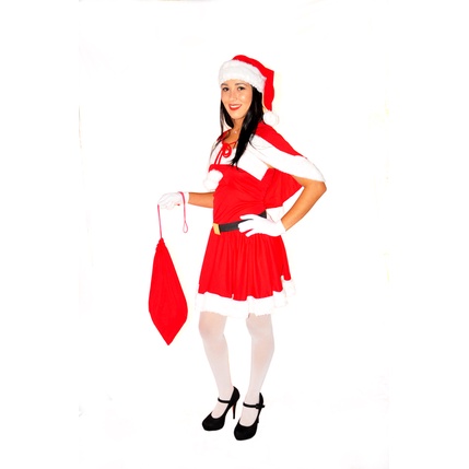 Vestido Da Mamãe Noel Adulta Noelete Fantasia Natal Completa