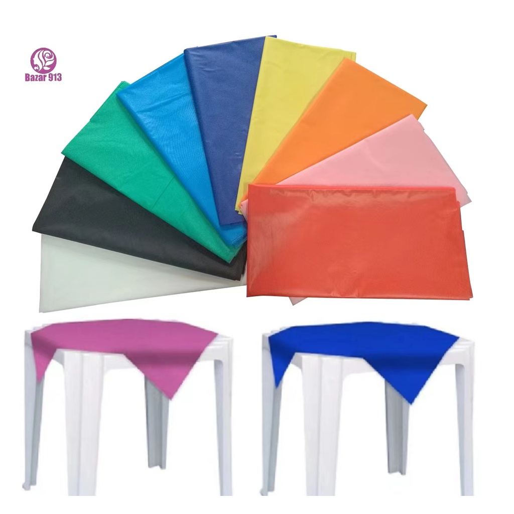 Kit 10 Toalha De Mesa Festa Covidados De Plástico Lisa Para Cobra Mancha 70 x 70cm em Oferta na Shopee