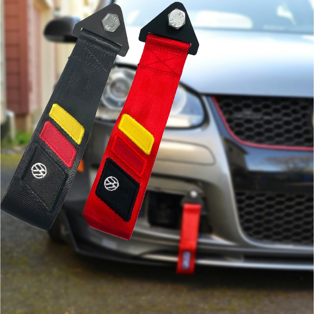 cinta fita reboque two strap volks vermelho - preto em Oferta na Shopee