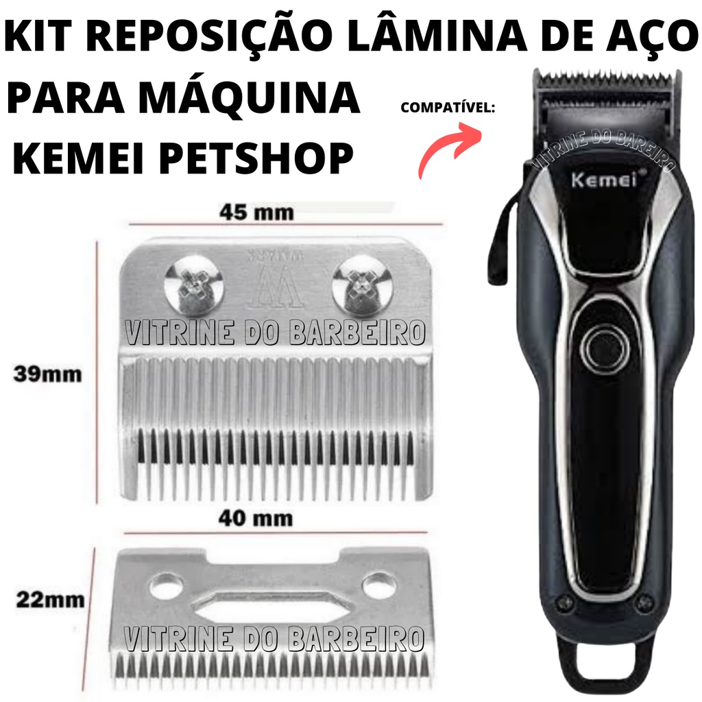 Lâmina De Aço P/ Máquina Tosa Pet 1991 Kit Reposição!!