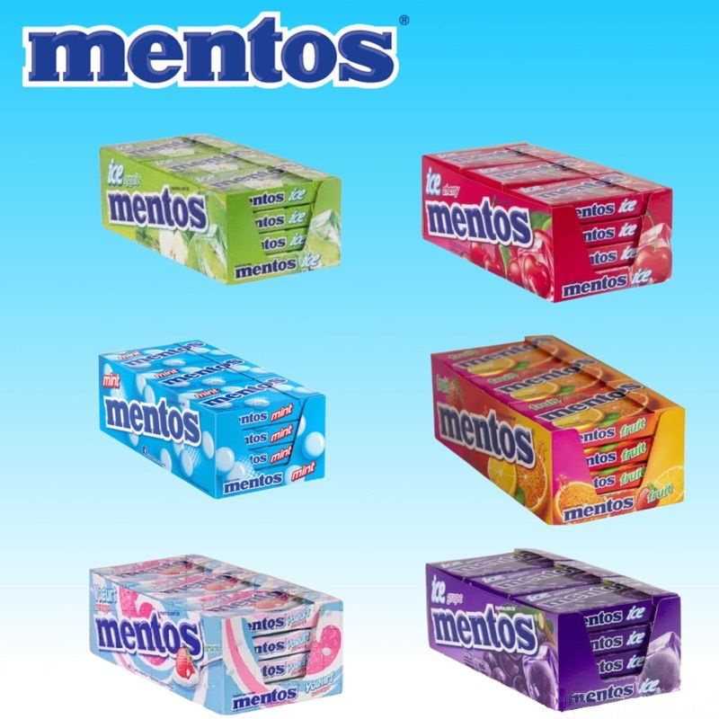 Bala Mentos Slim Box Sabores 24,1g c/12