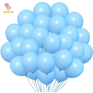 50 Unidades Bexiga Balao Número 7 Polegadas Liso Azul Claro em Oferta na Shopee