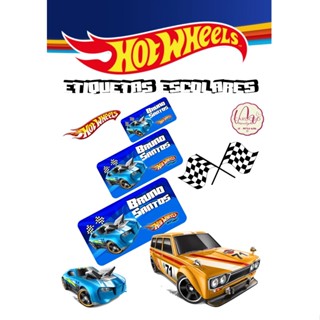 Etiquetas Escolares - HOT WHEELS - 90 unidades