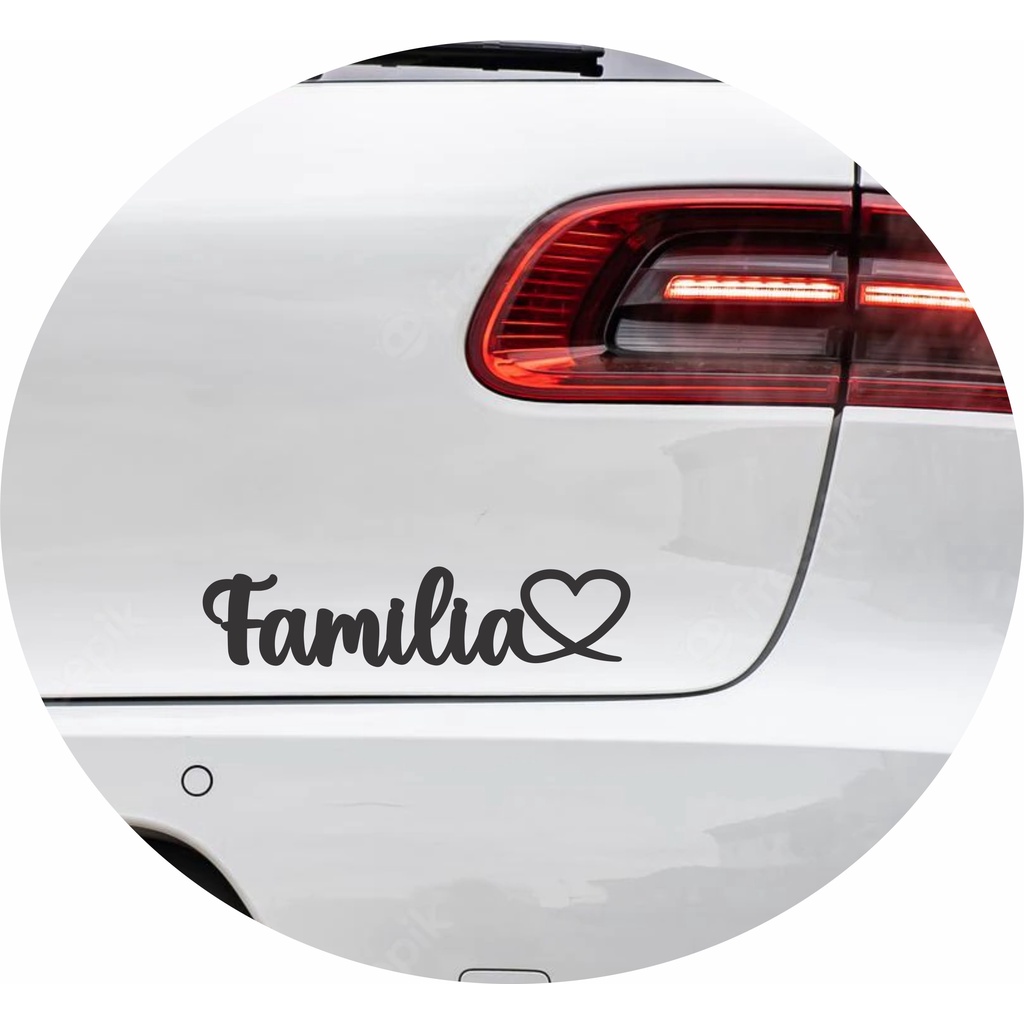 ADESIVO FAMILIA PRETO 20CM CARRO MOTO ALTA QUALIDADE
