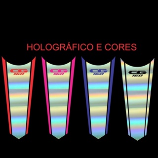 Adesivo tanque gravata holográfico em Oferta na Shopee