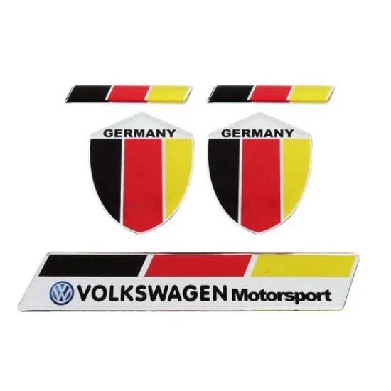 Kit Adesivos Emblema Escudo Placa Coluna Alemanha Resinado 3D 3018