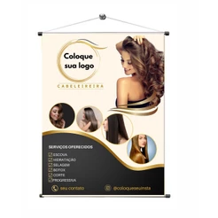 Banner em lona impressa de alta resolução - coloque sua logo e seus contatos - tam. 60x80cm