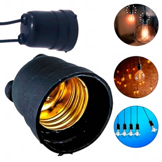 Soquete Bocal Lâmpada Tomada Com Rabicho REFORÇADO Profissional  Preto em Oferta na Shopee