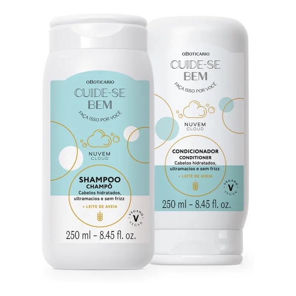 Kit Cuide-se Bem Nuvem: Shampoo 250ml + Condicionador 250ml