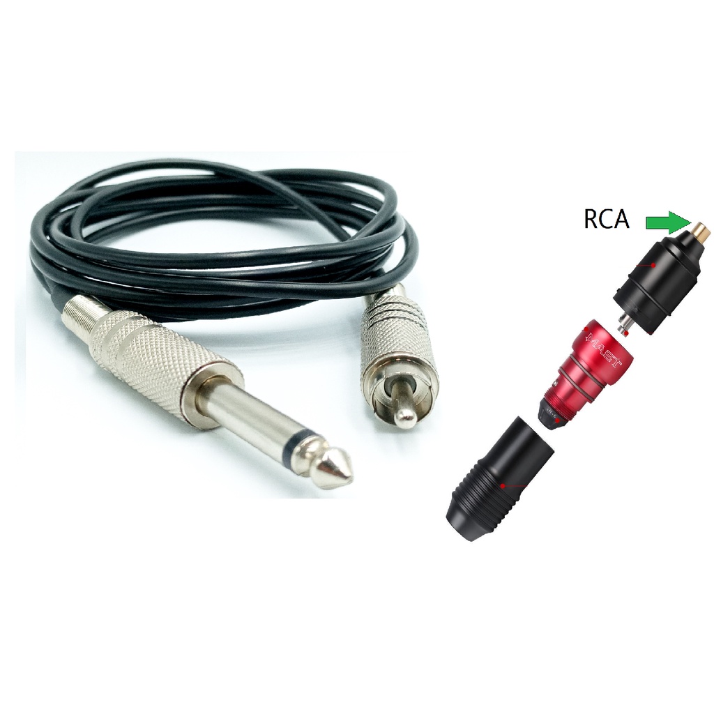 Cabo Rca ClipCord Para Maquina  Rotativa Tatuagem Original (pop,pen,x13,) Borracha Cod:0136