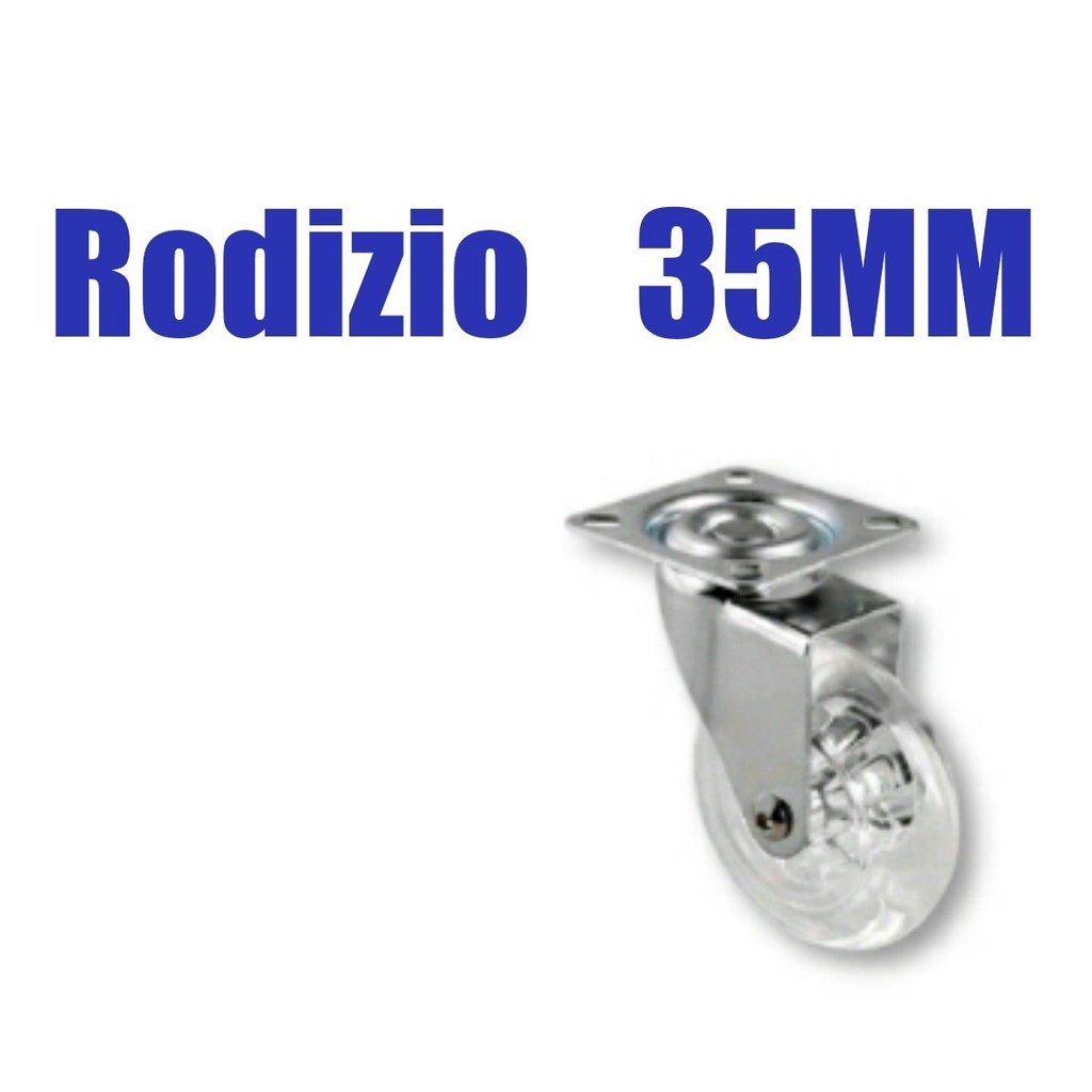 Rodízio Giratório Gel Silicone 35MM Rodinha para Móveis