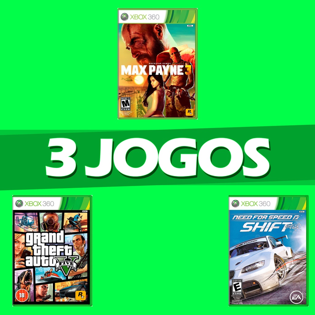 Pacote 3 Jogos De X Box 360 A Sua Escolha