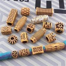 Anel Para Dreads Finos E Tranças madeira