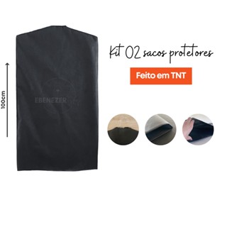 Kit 02 Capas Protetoras Para Roupas Anti Mofo Porta Terno Jaqueta Saco TNT Organizador Livre de Poeira