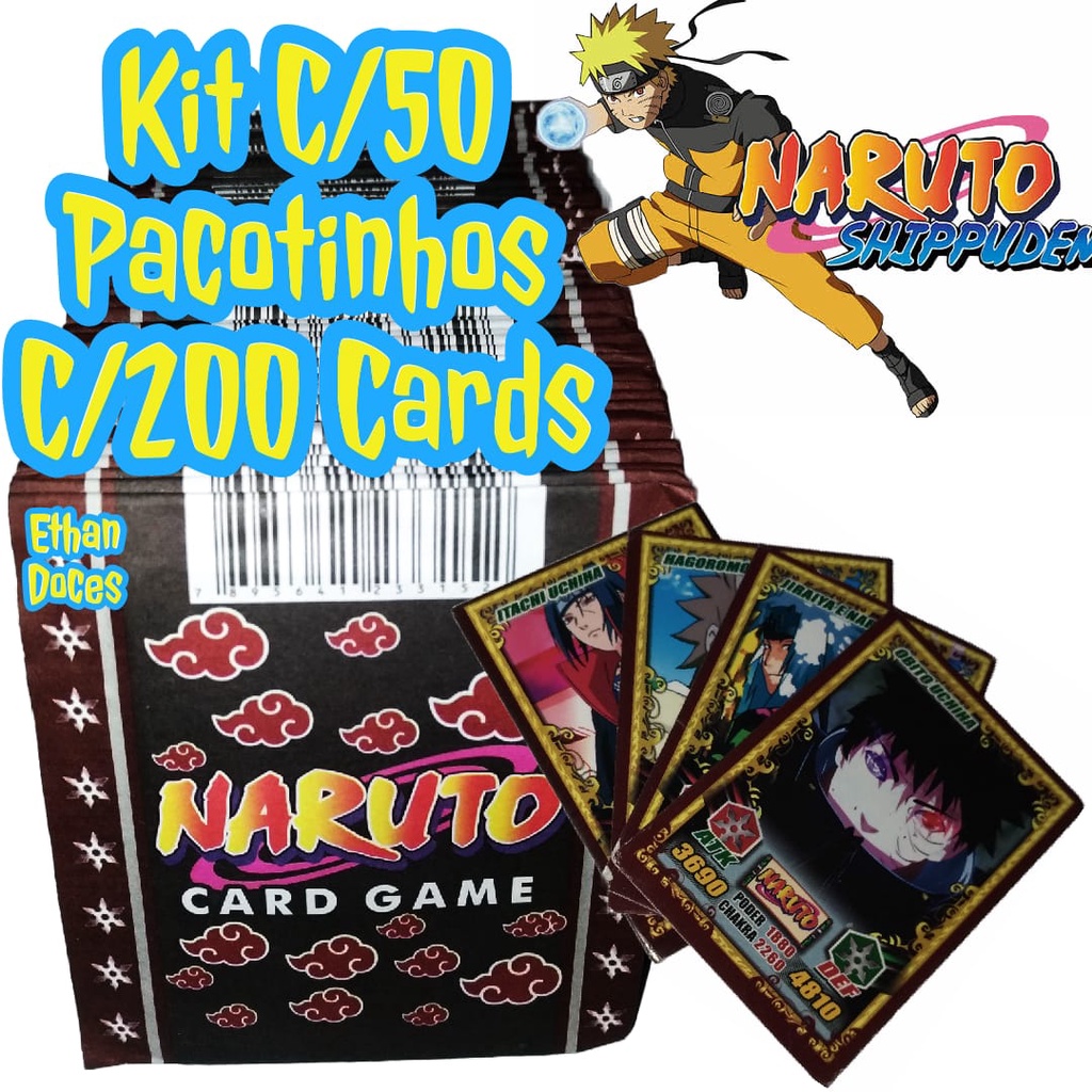 50 Pacotes NARUTO BORUTO / POKÉMON / DBZ - VARIAÇÕES -SÃO 200 CARDS