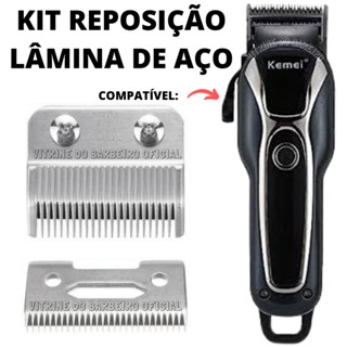 Kit Lâmina De Aço Reposição Máquina Tosa Kemei 1991 Petshop!